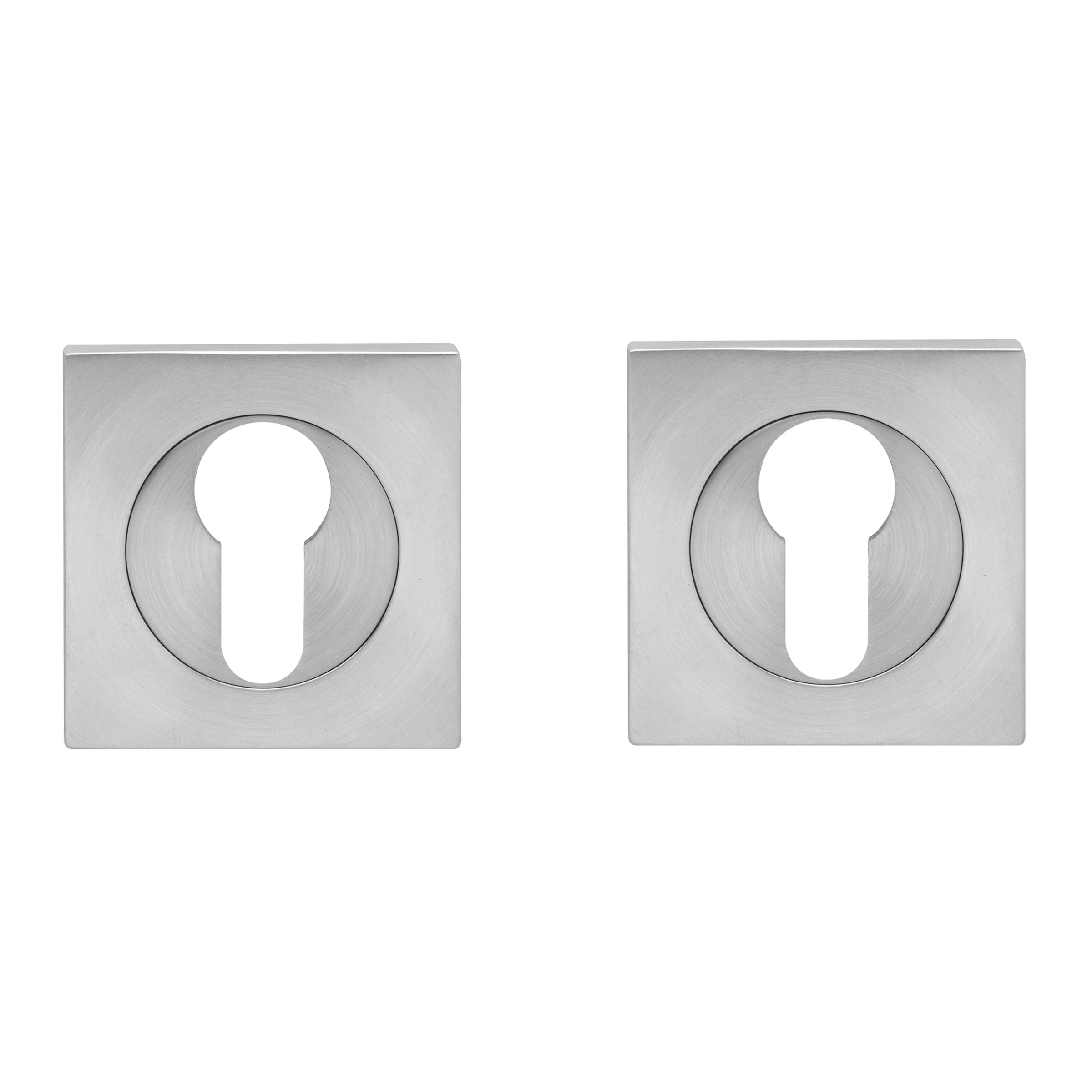 Komplet rozet EZ1340 na wkładkę, kwadratowy szyld, stal nierdzewna